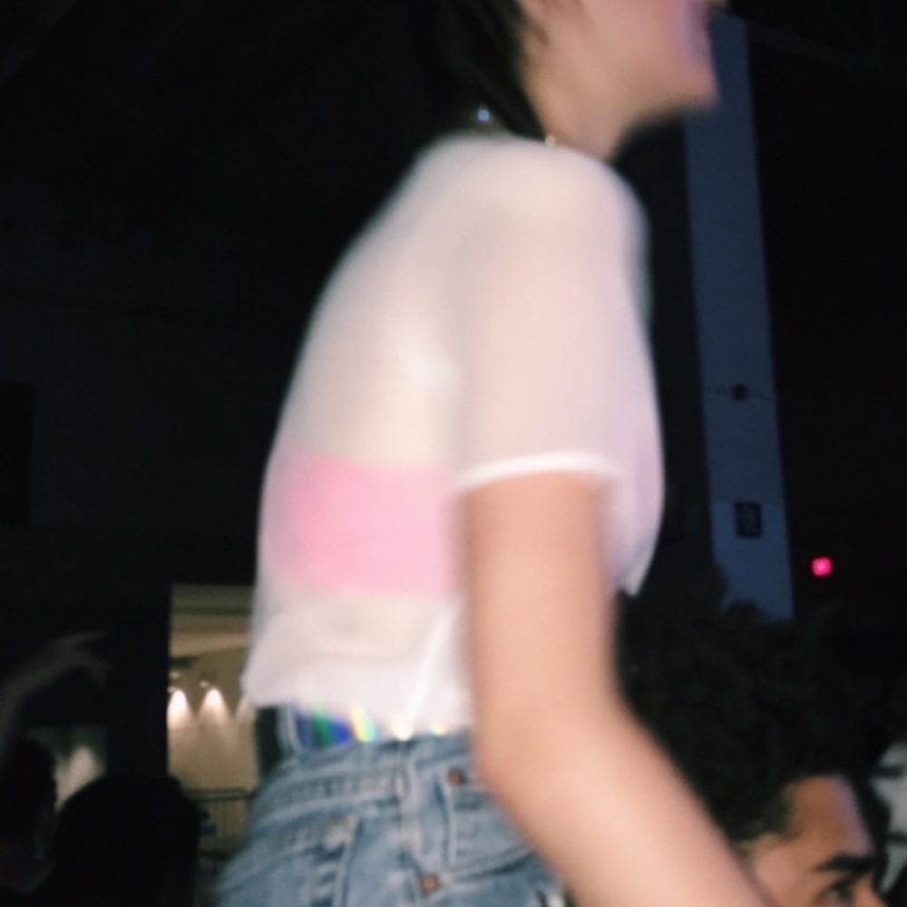 White mesh shirt